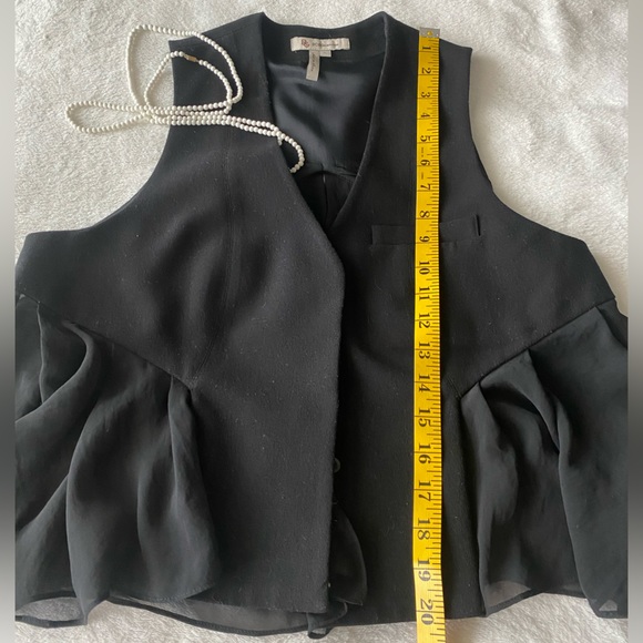 BCBGeneration Black Ladies vest with chiffon detail - Picture 11 of 11